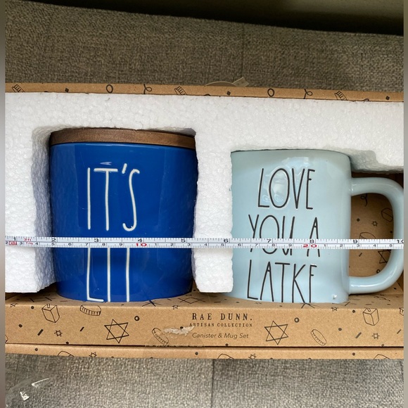 New RAE DUNN 2pc Love You A Latke Mug and Canister Set - Picture 6 of 7
